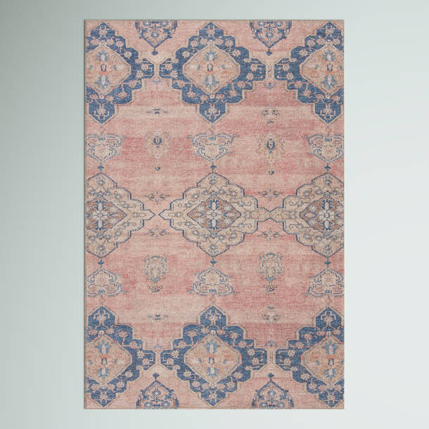 Kelly Clarkson Home Ayla Machine Washable Performance Pink Rug